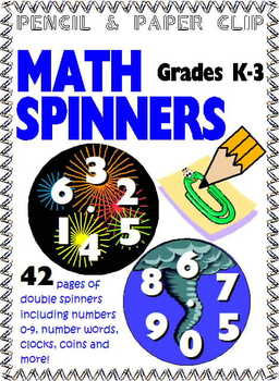 Preview of Common Core Math Tools K-3 - SPINNERS!