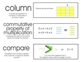 Common Core Math Vocab Cards Set 1