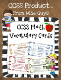 Common Core Math Vocabulary Bundle for Grades 3 4 and 5