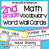 Math Vocabulary Cards for 2nd Grade {Common Core}