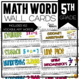 5th Grade Math Word Wall - Vocabulary Cards