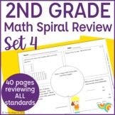 2nd Grade Math Spiral Review | Morning Work | Homework | Set 4