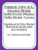 Common Core Math and Social Studies Binder Covers and Standards