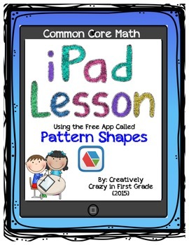 Preview of iPad Lesson for Common Core Math Shapes, Fractions & Graphing Distance Learning