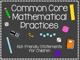 Mathematical Practices Kid Friendly Clear Learning Targets