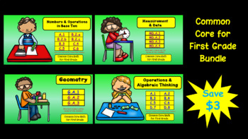 Preview of Common Core Mathematics Standards for First Grade (Bundle)