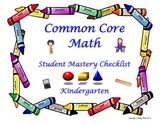 Common Core Mathematics Student Mastery Checklist Kindergarten