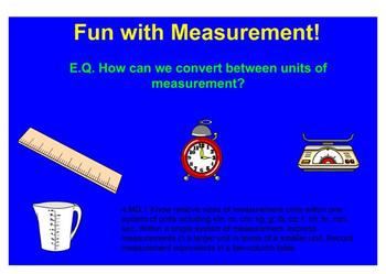 Preview of Common Core Measurement Smart Board Lesson