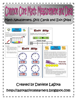 Preview of Common Core Measurement and Data Newsletters and Assessments