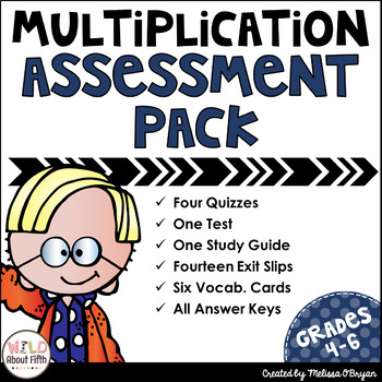 Preview of Multi-Digit Multiplication Assessment Pack
