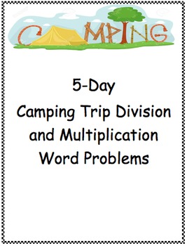 Preview of Common Core Multi-Step Division Word Problems