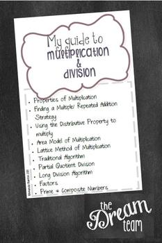 Preview of Common Core Multiplication & Division Strategies Booklet