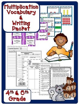 Preview of Multiplication Vocabulary | Multiplication Practice Packet