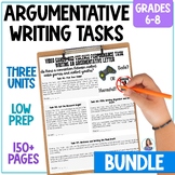 Middle School ELA Argumentative Writing Activities - 3 Arg