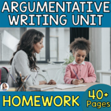 Argumentative Writing Unit - Argumentative Essay - Homewor
