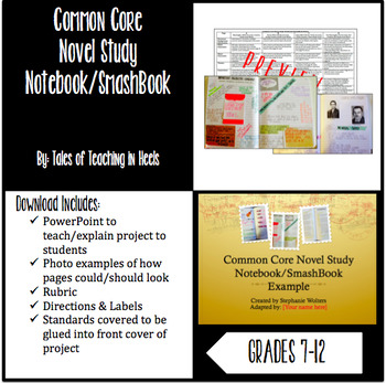 Preview of Common Core Novel Study Notebook/SmashBook