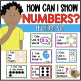 Math Strategy Posters: Show Numbers in Different Ways Kindergarten & First