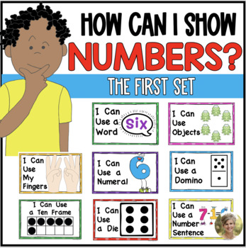 Preview of Math Strategy Posters: Show Numbers in Different Ways Kindergarten & First