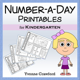 Number a Day Math Printables (Kindergarten)