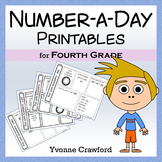 Number a Day Math Printables (fourth grade)