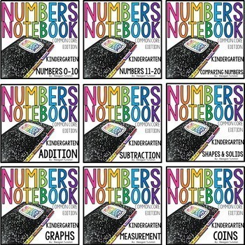 Preview of Common Core Numbers Notebook Kindergarten BUNDLE