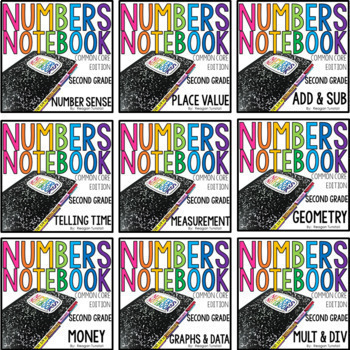 Preview of Common Core Numbers Notebook Second Grade BUNDLE