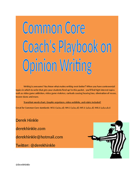 Preview of PARCC AIR Common Core Opinion Writing Performance Tasks