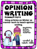 Common Core Opinion Writing -Winter -Beginning to cite tex
