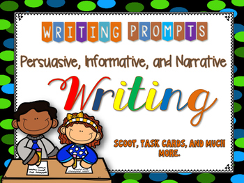 Preview of Writing Prompts: PIN Persuasive Informative Narrative Writing