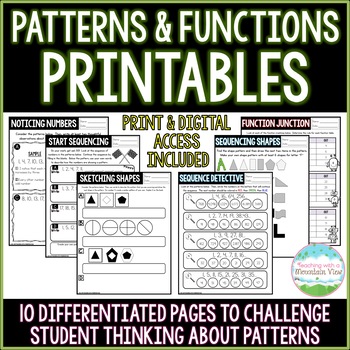 Preview of Patterns and Functions Activities