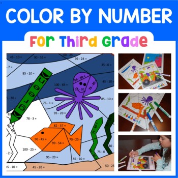 Preview of Color By Number 3rd Grade Math Facts | Color by Multiplication and Division