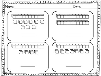 common core place value practice sheets numbers 10 20 by tara west