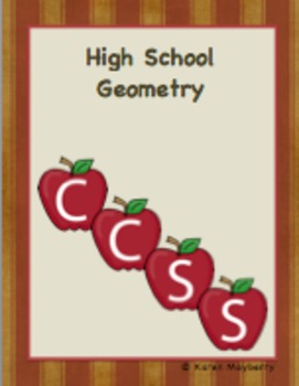 Preview of Common Core Planning Template and Organizer for Geometry