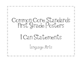 First Grade Common Core ELA Standards Posters-Plain