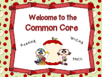 Preview of Common Core Presentation for Curriculum Night