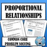 COMMON CORE PROBLEM-SOLVING: PROPORTIONAL RELATIONSHIPS  (