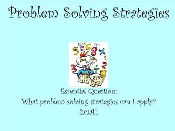 Preview of Common Core Problem Solving Strategies for Math
