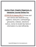 Common Core RI.2.5: Anchor Chart, Graphic Organizers,Inter