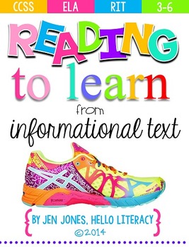 Preview of Common Core RIT: Reading Comprehension Sheets for 3-6 Informational Standards