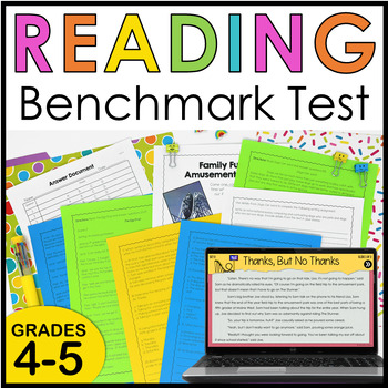 Preview of 4th and 5th Grade Reading Assessment | Reading Test Prep w/ Digital