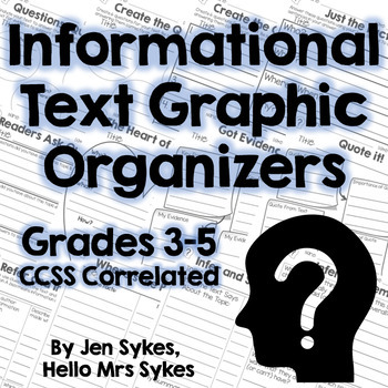 Preview of Informational Text Comprehension Graphic Organizer Bundle - CCSS Gr 3-5