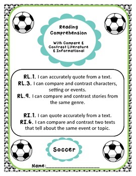 Preview of Common Core Reading Comprehension with Compare Contrast - Multiple Standards