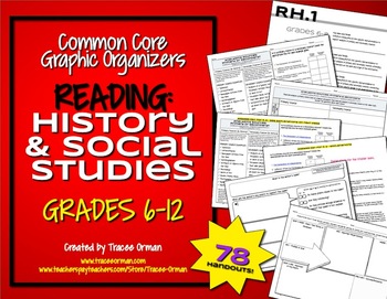 Preview of Reading History & Social Studies Graphic Organizers 6-12