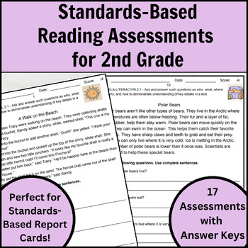 Preview of Common Core Reading Literature Standard Assessments for 2nd Grade