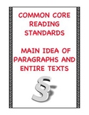 Common Core Reading RI.2.2 and RI.3.2: Main Idea of Paragr