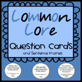 Common Core Reading Question Cards with Sentence Frames