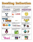 Common Core Reading Reflection Choices - Citations, Images