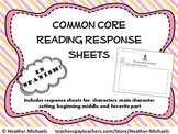 Kindergarten Common Core Reading Response Sheets in Spanish