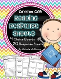 Common Core Reading Response Sheets {with Choice Boards}