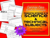 Reading Science & Technical Subjects Graphic Organizers 6-12